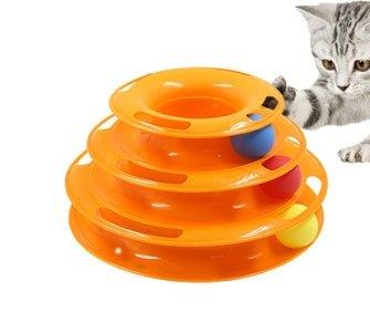 4 Level Interactive Cat Tower Track Toy - Big Pet Ville