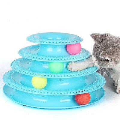 4 Level Interactive Cat Tower Track Toy - Big Pet Ville